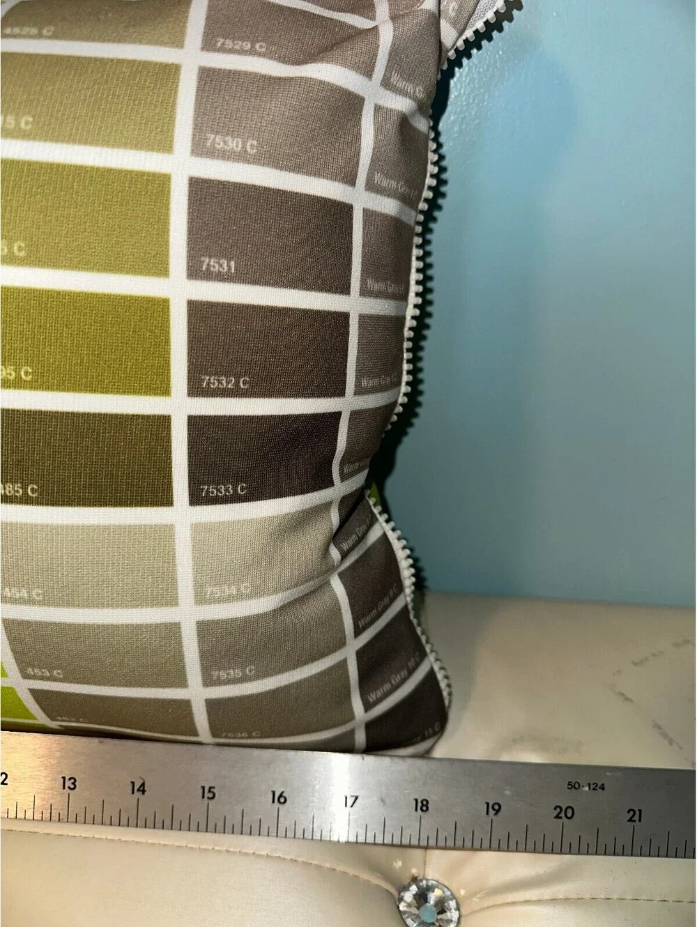 Handmade Pantone Color Swatch Unique Decorative Bed Pillow